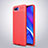 Custodia Silicone Morbida In Pelle Cover H06 per Oppo R15X Rosso