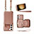 Custodia Silicone Morbida In Pelle Cover JM1 per Samsung Galaxy S22 Plus 5G Oro Rosa
