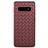 Custodia Silicone Morbida In Pelle Cover L02 per Samsung Galaxy S10 Marrone