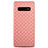 Custodia Silicone Morbida In Pelle Cover L02 per Samsung Galaxy S10 Oro Rosa