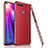 Custodia Silicone Morbida In Pelle Cover M02 per Huawei Honor V20 Rosso