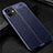 Custodia Silicone Morbida In Pelle Cover per Apple iPhone 12 Blu