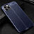 Custodia Silicone Morbida In Pelle Cover per Apple iPhone 12 Max Blu