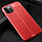 Custodia Silicone Morbida In Pelle Cover per Apple iPhone 12 Pro Max Rosso