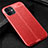 Custodia Silicone Morbida In Pelle Cover per Apple iPhone 12 Rosso