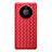 Custodia Silicone Morbida In Pelle Cover per Huawei Mate 40 Pro+ Plus Rosso