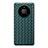 Custodia Silicone Morbida In Pelle Cover per Huawei Mate 40 Verde Notte