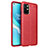 Custodia Silicone Morbida In Pelle Cover per OnePlus 8T 5G Rosso