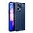 Custodia Silicone Morbida In Pelle Cover per Oppo Find X5 Pro 5G Blu