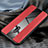 Custodia Silicone Morbida In Pelle Cover per Oppo Realme X Rosso