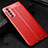 Custodia Silicone Morbida In Pelle Cover per Oppo Reno4 Pro 4G Rosso