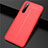 Custodia Silicone Morbida In Pelle Cover per Realme X3 Rosso