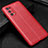 Custodia Silicone Morbida In Pelle Cover per Realme X7 5G Rosso