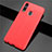 Custodia Silicone Morbida In Pelle Cover per Samsung Galaxy A20s Rosso