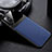 Custodia Silicone Morbida In Pelle Cover per Samsung Galaxy A71 5G Blu