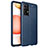 Custodia Silicone Morbida In Pelle Cover per Samsung Galaxy A72 4G Blu