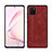 Custodia Silicone Morbida In Pelle Cover per Samsung Galaxy A81 Rosso Rosa