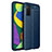 Custodia Silicone Morbida In Pelle Cover per Samsung Galaxy F52 5G Blu