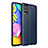 Custodia Silicone Morbida In Pelle Cover per Samsung Galaxy F62 5G Blu