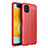 Custodia Silicone Morbida In Pelle Cover per Samsung Galaxy M32 4G Rosso