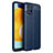 Custodia Silicone Morbida In Pelle Cover per Samsung Galaxy M53 5G Blu
