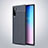Custodia Silicone Morbida In Pelle Cover per Samsung Galaxy Note 10 5G Blu