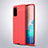 Custodia Silicone Morbida In Pelle Cover per Samsung Galaxy S20 5G Rosso