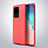 Custodia Silicone Morbida In Pelle Cover per Samsung Galaxy S20 Ultra 5G Rosso