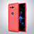 Custodia Silicone Morbida In Pelle Cover per Sony Xperia XZ2 Compact Rosso