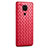 Custodia Silicone Morbida In Pelle Cover per Xiaomi Redmi Note 9 Rosso