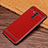 Custodia Silicone Morbida In Pelle Cover S01 per Huawei Mate 20 Lite Rosso