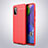 Custodia Silicone Morbida In Pelle Cover S01 per Samsung Galaxy A41 Rosso