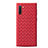 Custodia Silicone Morbida In Pelle Cover S01 per Samsung Galaxy Note 10 5G Rosso