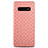 Custodia Silicone Morbida In Pelle Cover S01 per Samsung Galaxy S10 Plus Oro Rosa