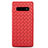 Custodia Silicone Morbida In Pelle Cover S01 per Samsung Galaxy S10 Plus Rosso