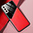 Custodia Silicone Morbida In Pelle Cover S01 per Samsung Galaxy S21 5G Rosso