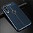 Custodia Silicone Morbida In Pelle Cover S02 per Huawei Nova 4e Blu