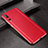 Custodia Silicone Morbida In Pelle Cover S02 per Huawei P20 Pro Rosso