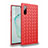Custodia Silicone Morbida In Pelle Cover S02 per Samsung Galaxy Note 10 5G Rosso
