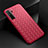 Custodia Silicone Morbida In Pelle Cover S03 per Huawei P40 Lite 5G Rosso