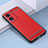 Custodia Silicone Morbida In Pelle Cover S03 per Oppo A58 5G Rosso