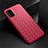 Custodia Silicone Morbida In Pelle Cover S03 per Samsung Galaxy A71 5G Rosso