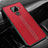 Custodia Silicone Morbida In Pelle Cover S04 per Huawei Nova 5z Rosso