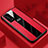 Custodia Silicone Morbida In Pelle Cover S04 per Huawei P40 Pro+ Plus Rosso