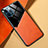 Custodia Silicone Morbida In Pelle Cover S05 per Apple iPhone 13 Pro Max Arancione