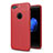 Custodia Silicone Morbida In Pelle Cover S05 per Apple iPhone 8 Plus Rosso