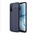 Custodia Silicone Morbida In Pelle Cover S05 per Oppo Reno3 Blu