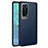 Custodia Silicone Morbida In Pelle Cover S08 per Huawei P40 Blu