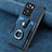 Custodia Silicone Morbida In Pelle Cover SD1 per Oppo A77 4G Blu