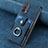 Custodia Silicone Morbida In Pelle Cover SD1 per Oppo F19 Blu